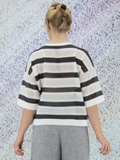 Peserico S99355-F18 B9157 T Shirts B47 -Vêtements Soldes peserico t shirt s99355 f18 b9157 12